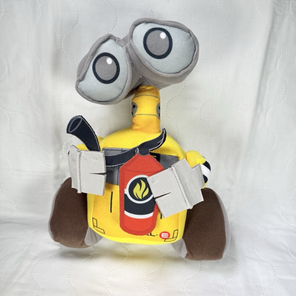 Disney Parks Pixar WALL-E 12” Stuffed Plush Toy w/ Fire Extinguisher